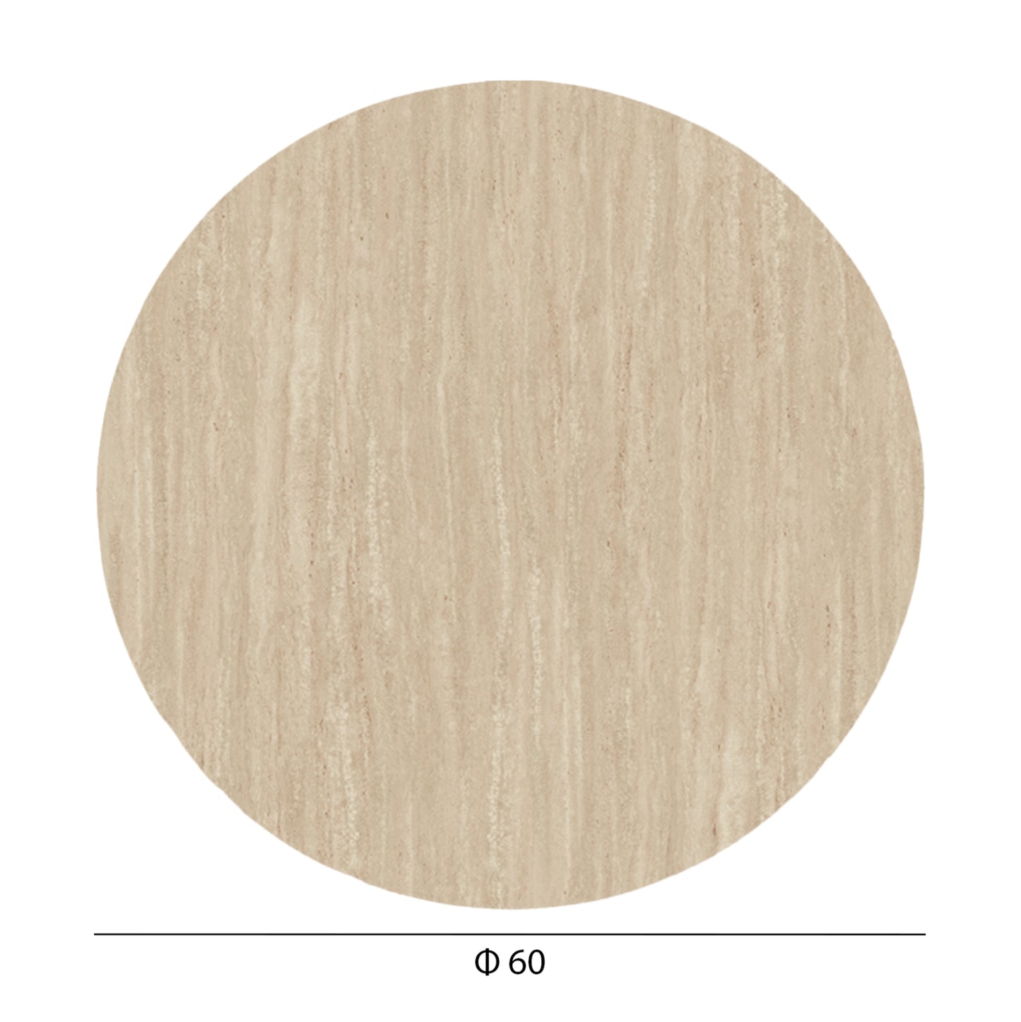 ΕΠΙΦΑΝΕΙΑ ΤΡΑΠΕΖΙΟΥ HPL ΣΤΡΟΓΓΥΛΗ HM5841.35 TRAVERTINE Φ60εκ.