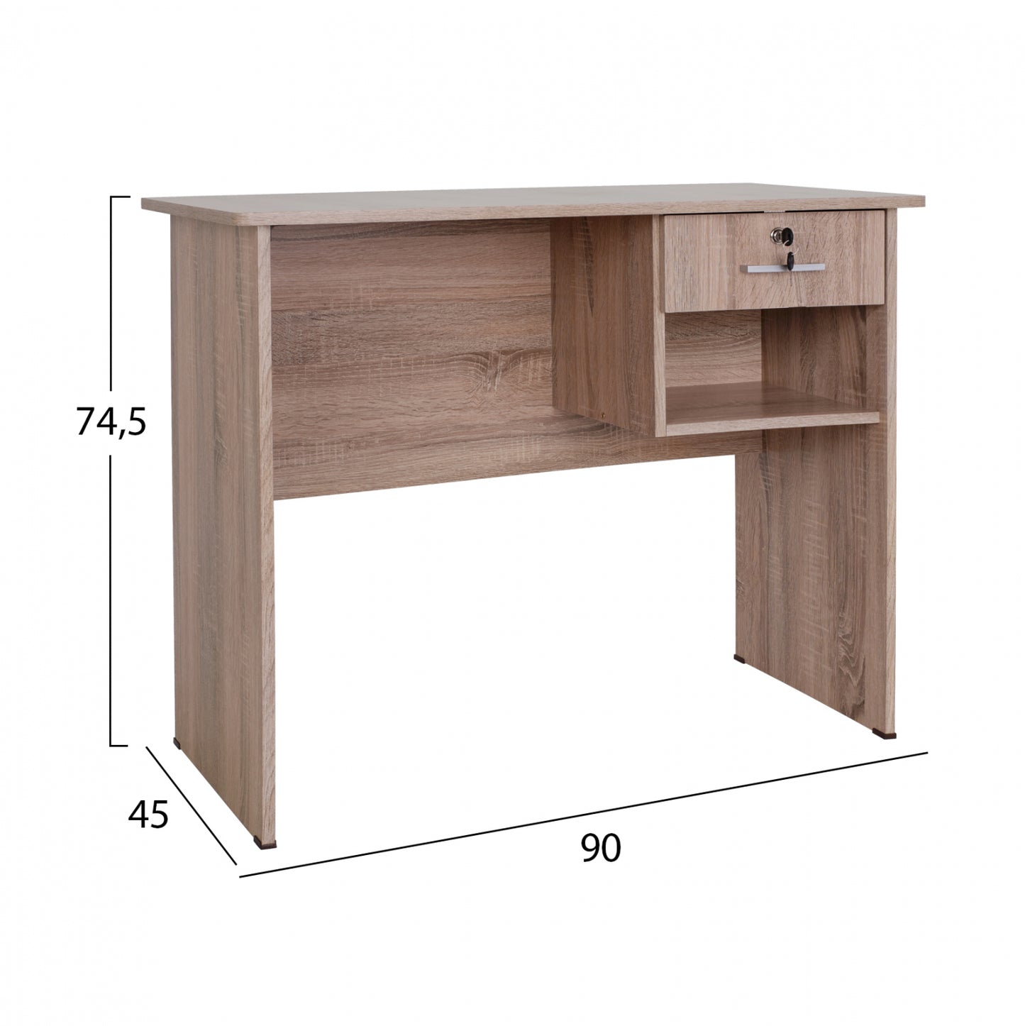 ΓΡΑΦΕΙΟ ΜΕΛΑΜΙΝΗΣ HAYDEN ΜΕ ΣΥΡΤΑΡΙ HM2283.02 SONAMA 90X45X74,5Y