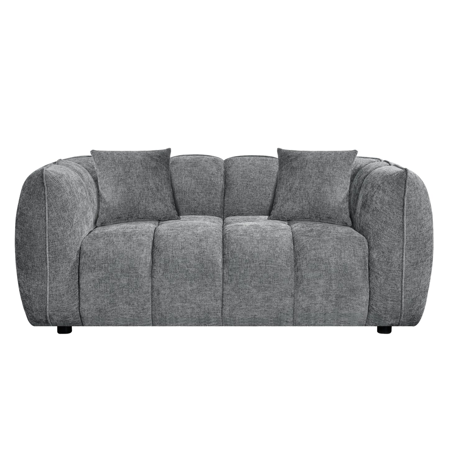ΚΑΝΑΠΕΣ 2-ΘΕΣΙΟΣ LYKKE HM3324.01 ΓΚΡΙ ΥΦΑΣΜΑ 172x89x70Υεκ.