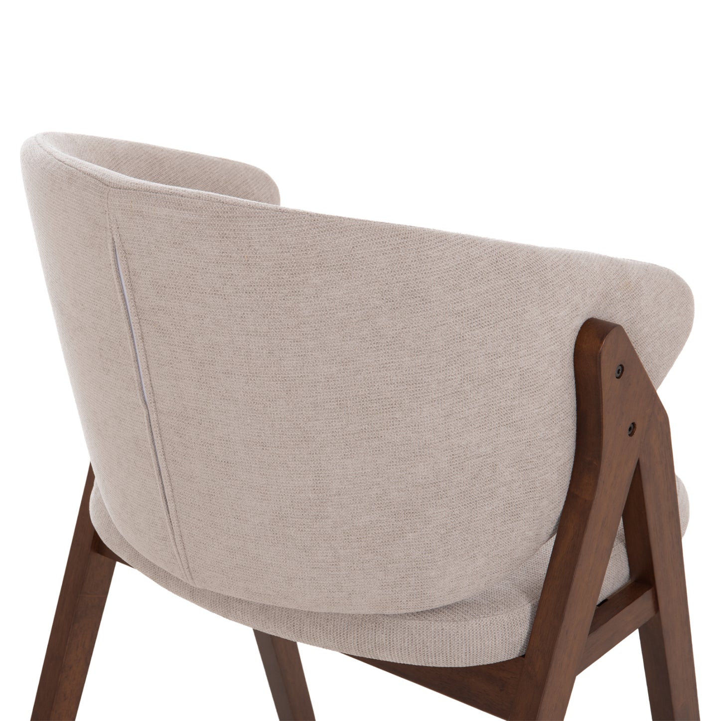 ΚΑΡΕΚΛΑ HANA HM9746.11 RUBBERWOOD ΣΕ ΚΑΡΥΔΙ ΧΡΩΜΑ-ΜΠΕΖ ΥΦΑΣΜΑ 55,5x60x85Yεκ.