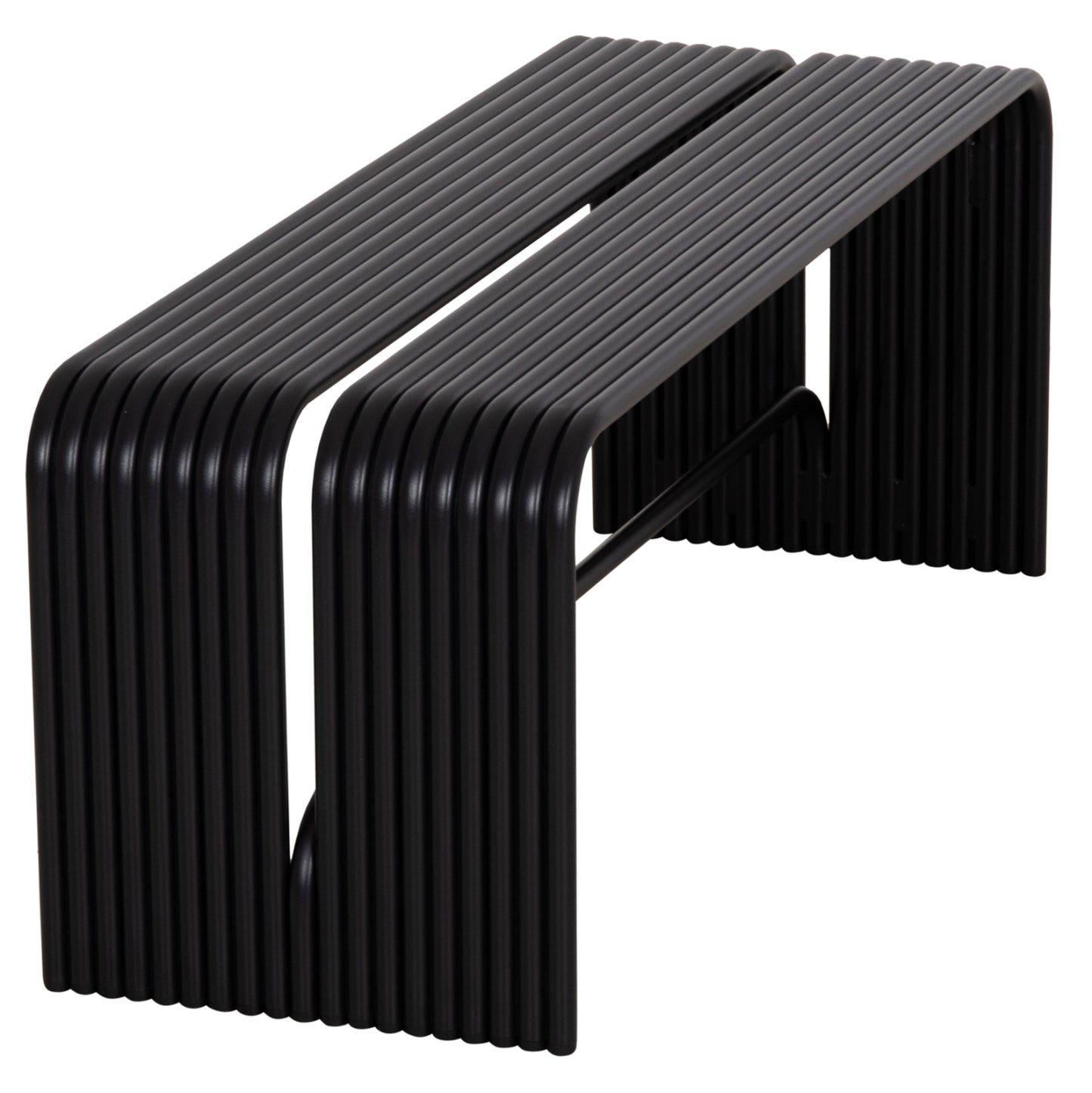 ΠΑΓΚΑΚΙ 2-ΘΕΣΙΟ ΣΕΙΡΑ INTREPID HM6327.01 ΑΛΟΥΜΙΝΙΟ ΣΕ ΜΑΥΡΟ 109,5x37x42Υεκ
