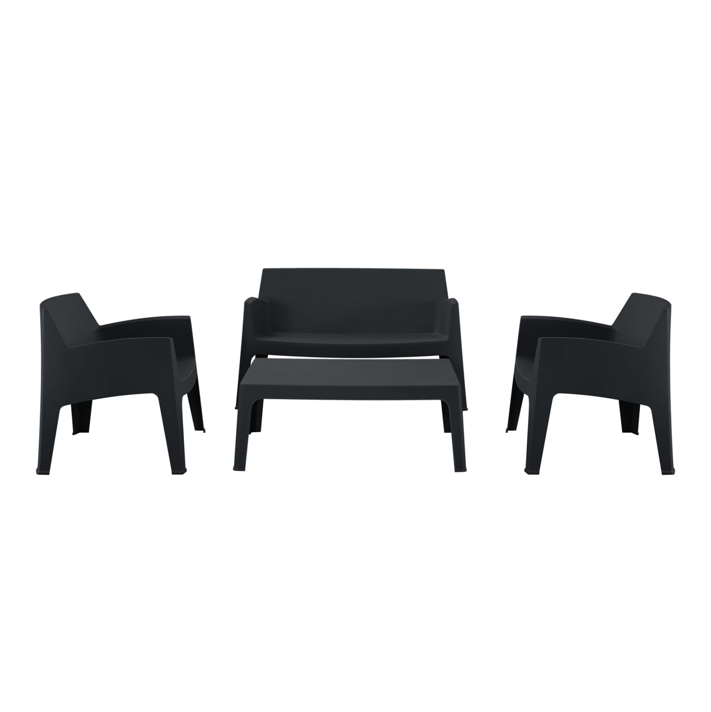 ΣΕΤ ΣΑΛΟΝΙ ΕΞ.ΧΩΡΟΥ 4ΤΜΧ SLEEK HM21268.02 ΜΑΥΡΟ ΠΟΛΥΠΡΟΠΥΛΕΝΙΟ