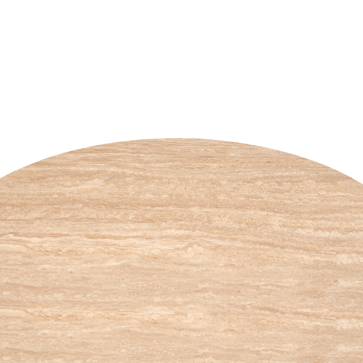 ΤΡΑΠΕΖΙ CHARM HM18465.05 SINTERED STONE ΣΕ ΤΡΑΒΕΡΤΙΝΑ--ΜΕΤΑΛ.ΒΑΣΗ Φ120x75Υεκ