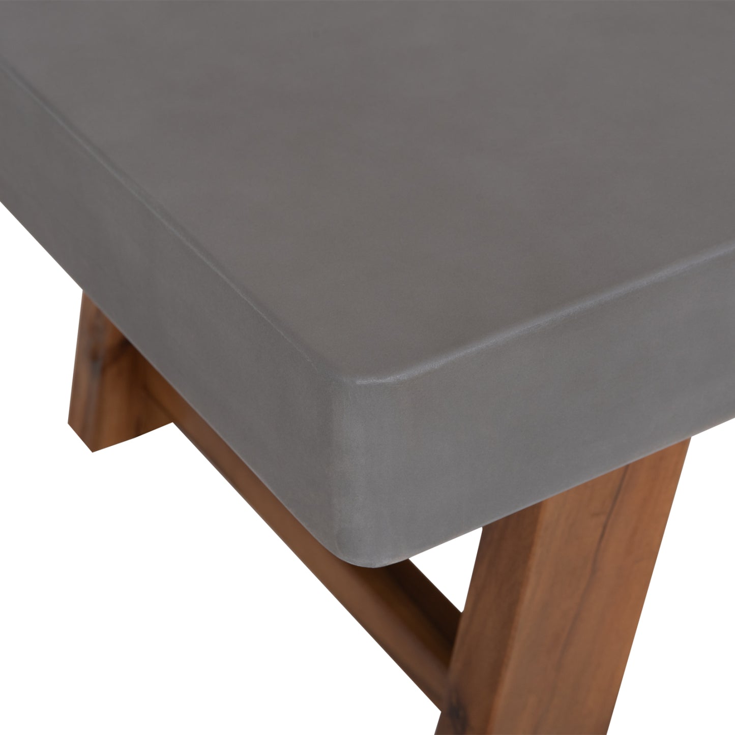 ΤΡΑΠΕΖΙ ΜΕΣΗΣ FIBER CEMENT & ΞΥΛΟ ΑΚΑΚΙΑΣ MAEVE HM6595.01 ΓΚΡΙ 130x70x46Υεκ.