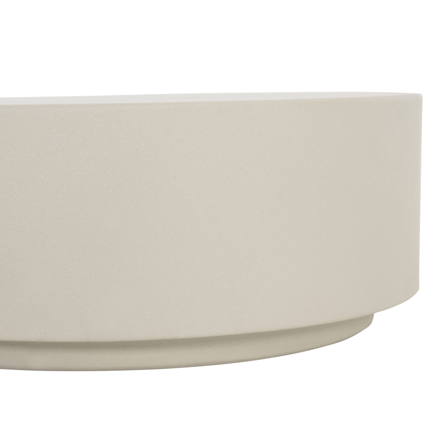 ΤΡΑΠΕΖΙ ΜΕΣΗΣ FIBER CEMENT ΣΤΡΟΓΓΥΛΟ KYOKO HM6579.02 ΜΠΕΖ Φ90x34Υεκ.