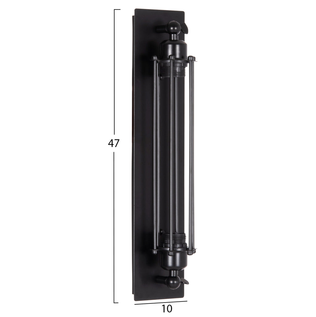 ΑΠΛΙΚΑ ΤΟΙΧΟΥ 2ΦΩΤΗ BEACON HM4463 ΜΕΤΑΛΛΟ ΣΕ ΜΑΥΡΟ 10x10x47Υεκ.