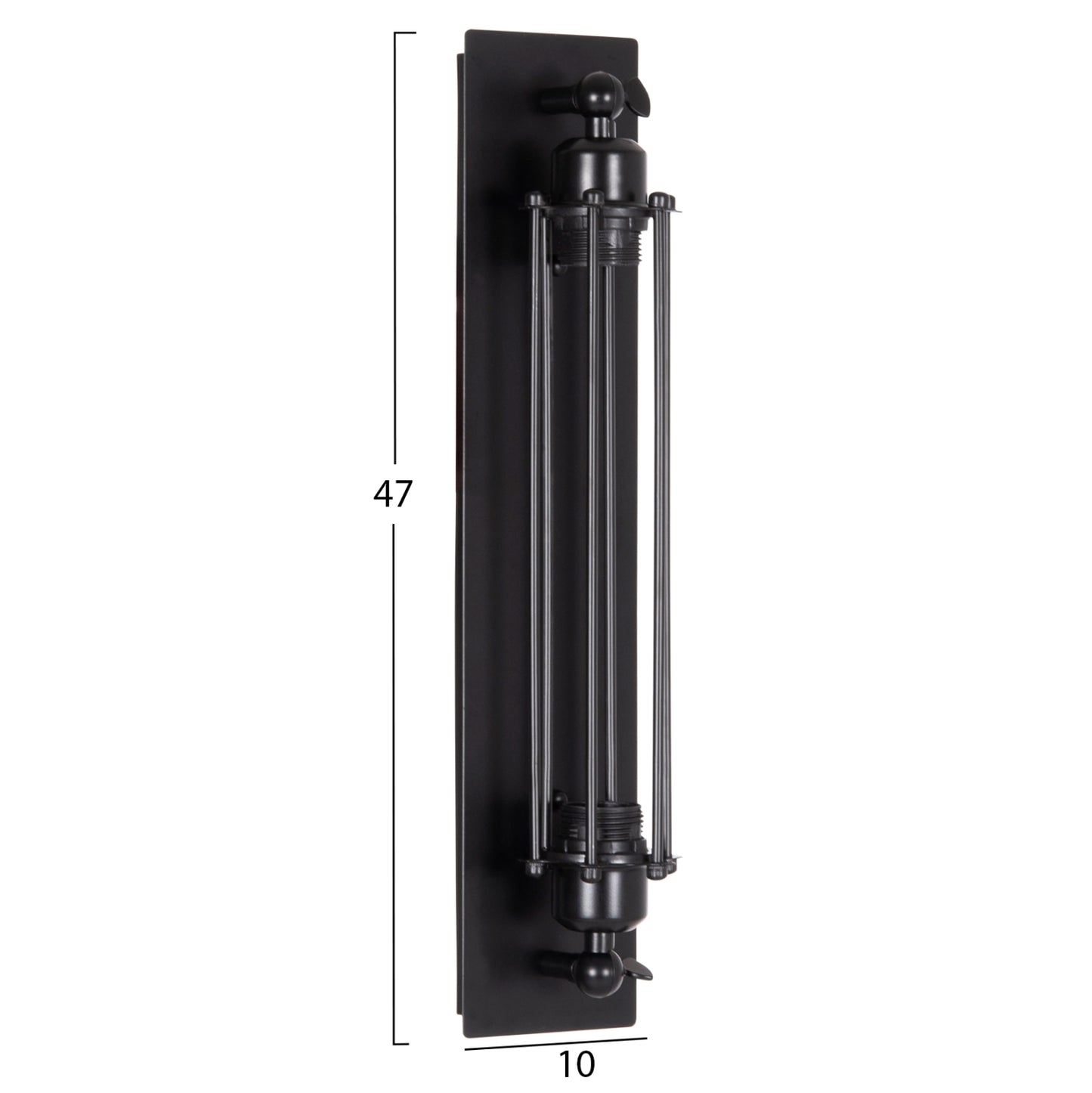 ΑΠΛΙΚΑ ΤΟΙΧΟΥ 2ΦΩΤΗ BEACON HM4463 ΜΕΤΑΛΛΟ ΣΕ ΜΑΥΡΟ 10x10x47Υεκ.