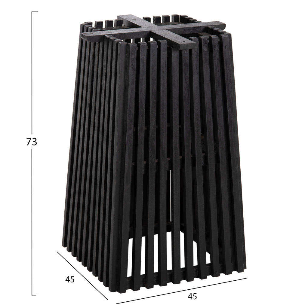 ΒΑΣΗ ΤΡΑΠΕΖΙΟΥ ΕΣΩΤ.ΧΩΡΟΥ ΤΕΤΡΑΓΩΝΗ FRANTZ HM9460.12 ΞΥΛΟ MINDI ΣΕ ΜΑΥΡΟ 45x45x73Y εκ.