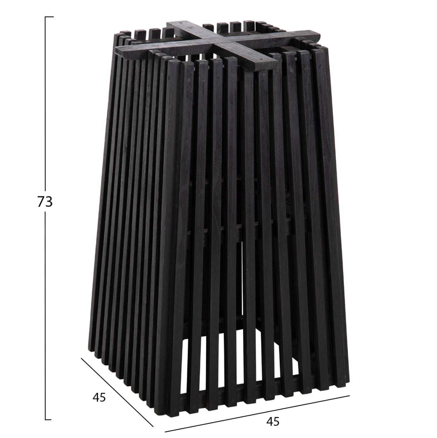 ΒΑΣΗ ΤΡΑΠΕΖΙΟΥ ΕΣΩΤ.ΧΩΡΟΥ ΤΕΤΡΑΓΩΝΗ FRANTZ HM9460.12 ΞΥΛΟ MINDI ΣΕ ΜΑΥΡΟ 45x45x73Y εκ.