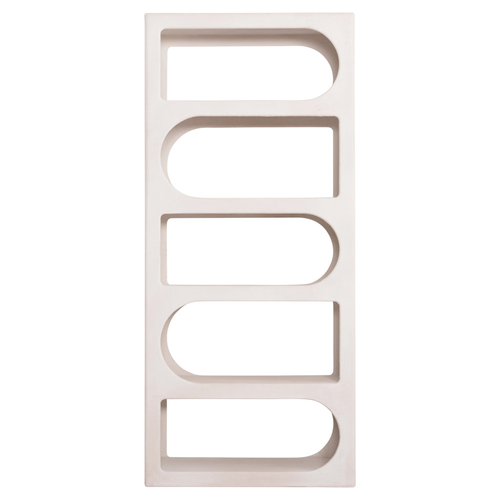 ΒΙΒΛΙΟΘΗΚΗ ΣΕΙΡΑ SANTORINI HM18062 MDF ΣΕ ΥΠΟΛΕΥΚΟ ΧΡΩΜΑ 80x38x180Yεκ.