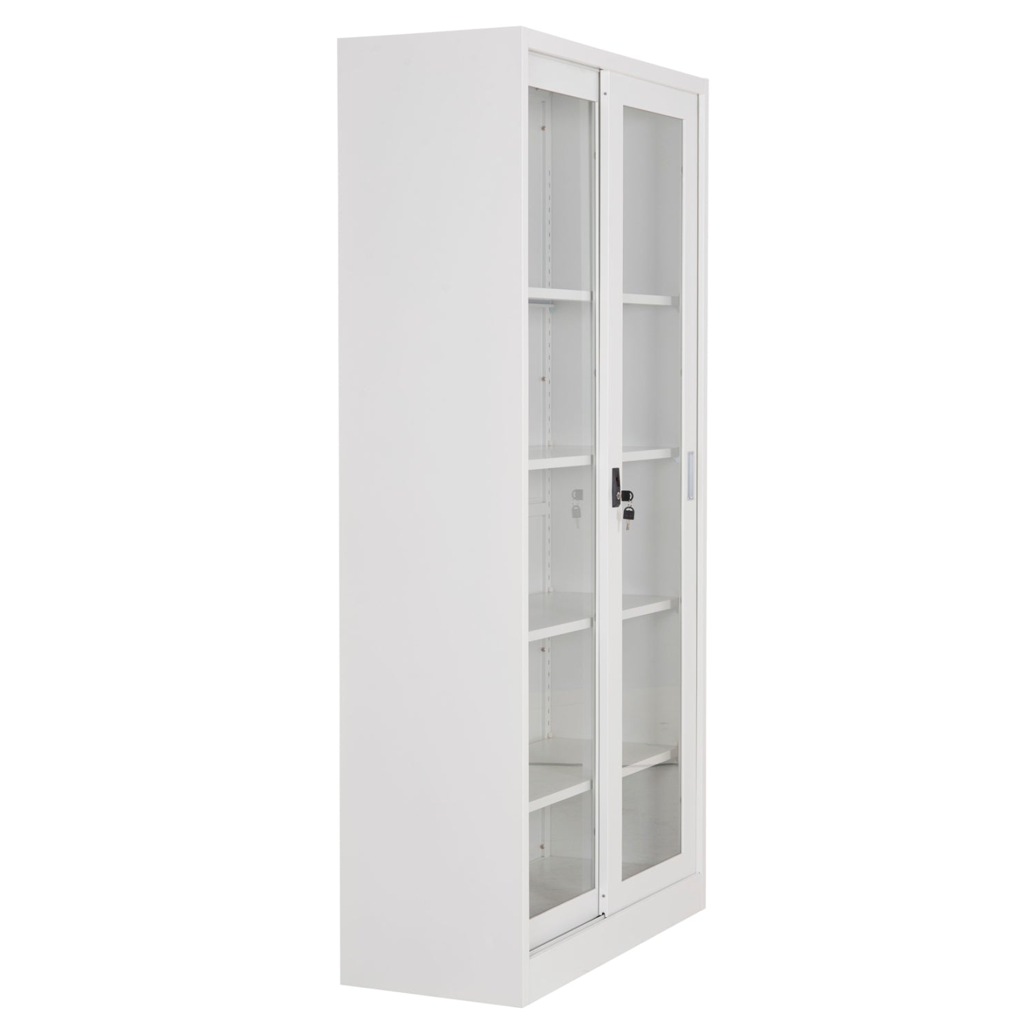 ΒΙΒΛΙΟΘΗΚΗ ΜΕ ΣΥΡΟΜΕΝΕΣ ΠΟΡΤΕΣ SIDER HM6632.02 ΜΕΤΑΛΛΙΚΗ ΛΕΥΚΗ 90x40x185Υεκ