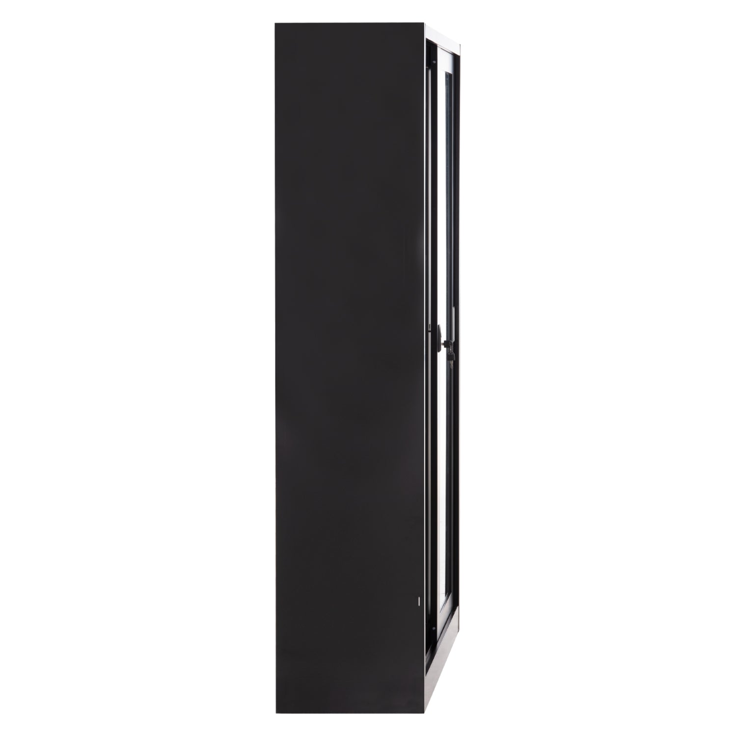 ΒΙΒΛΙΟΘΗΚΗ ΜΕ ΣΥΡΟΜΕΝΕΣ ΠΟΡΤΕΣ SIDER HM6632.01 ΜΕΤΑΛΛΙΚΗ ΜΑΥΡΗ 90x40x185Υεκ