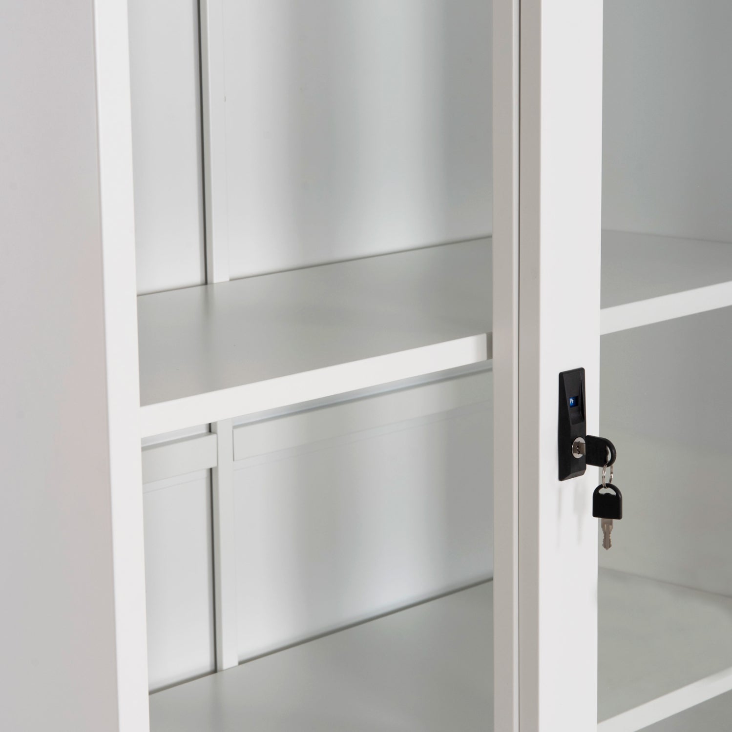 ΒΙΒΛΙΟΘΗΚΗ ΜΕ ΣΥΡΟΜΕΝΕΣ ΠΟΡΤΕΣ SIDER HM6632.02 ΜΕΤΑΛΛΙΚΗ ΛΕΥΚΗ 90x40x185Υεκ