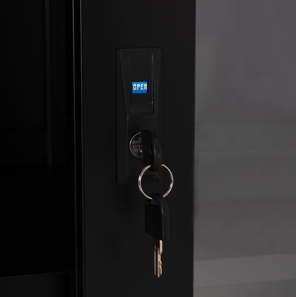 ΒΙΒΛΙΟΘΗΚΗ ΜΕ ΣΥΡΟΜΕΝΕΣ ΠΟΡΤΕΣ SIDER HM6632.01 ΜΕΤΑΛΛΙΚΗ ΜΑΥΡΗ 90x40x185Υεκ
