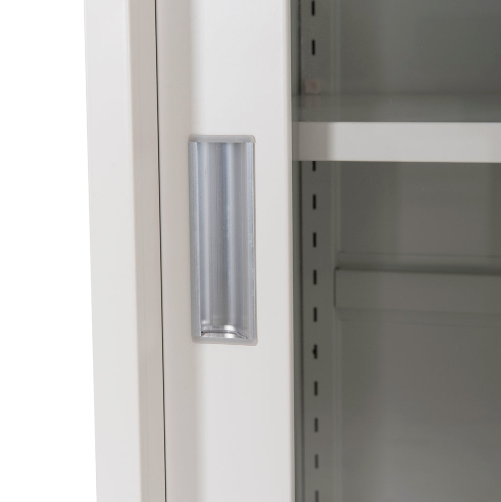 ΒΙΒΛΙΟΘΗΚΗ ΜΕ ΣΥΡΟΜΕΝΕΣ ΠΟΡΤΕΣ SIDER HM6632.02 ΜΕΤΑΛΛΙΚΗ ΛΕΥΚΗ 90x40x185Υεκ