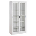 ΒΙΒΛΙΟΘΗΚΗ ΜΕ ΣΥΡΟΜΕΝΕΣ ΠΟΡΤΕΣ SIDER HM6632.02 ΜΕΤΑΛΛΙΚΗ ΛΕΥΚΗ 90x40x185Υεκ