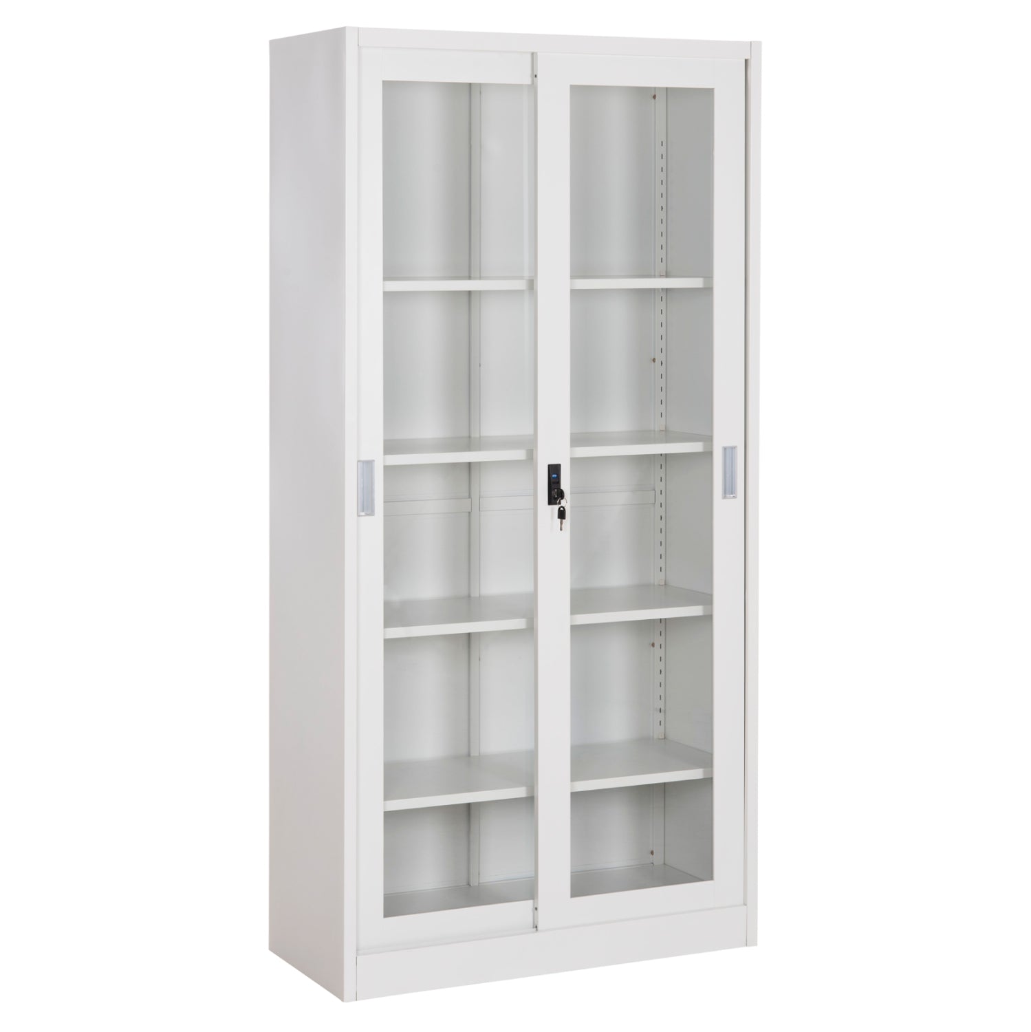 ΒΙΒΛΙΟΘΗΚΗ ΜΕ ΣΥΡΟΜΕΝΕΣ ΠΟΡΤΕΣ SIDER HM6632.02 ΜΕΤΑΛΛΙΚΗ ΛΕΥΚΗ 90x40x185Υεκ