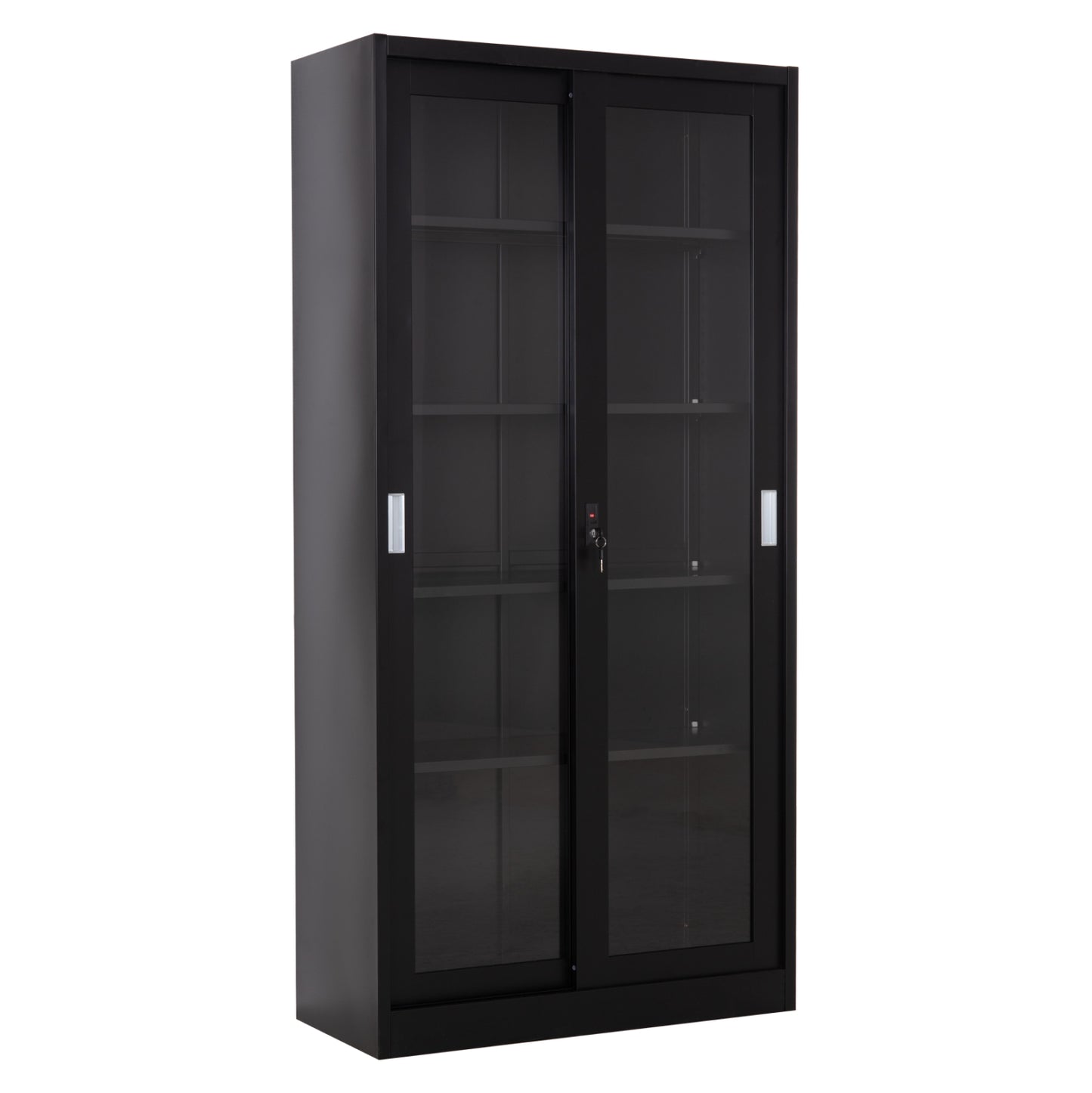 ΒΙΒΛΙΟΘΗΚΗ ΜΕ ΣΥΡΟΜΕΝΕΣ ΠΟΡΤΕΣ SIDER HM6632.01 ΜΕΤΑΛΛΙΚΗ ΜΑΥΡΗ 90x40x185Υεκ