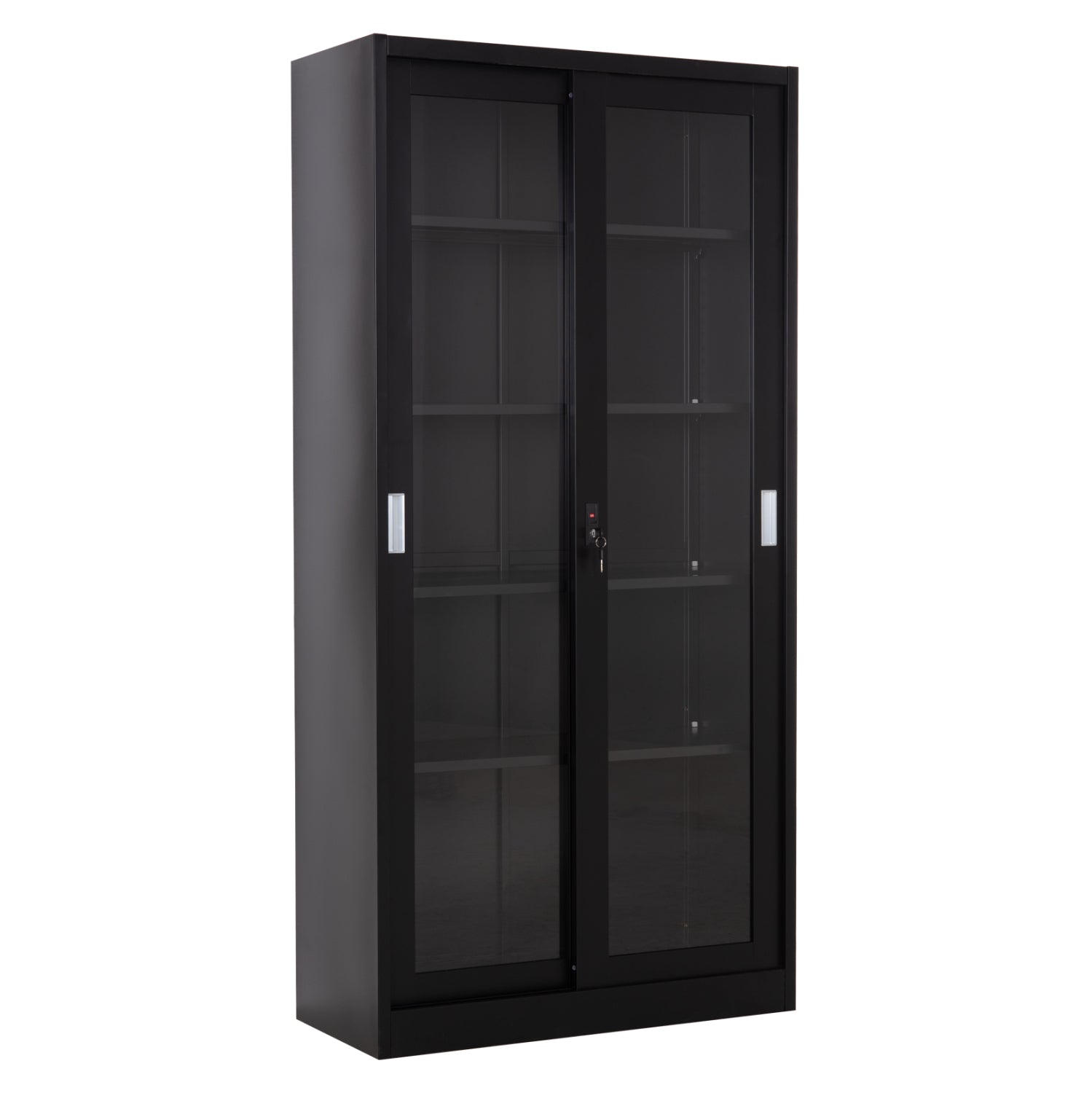 ΒΙΒΛΙΟΘΗΚΗ ΜΕ ΣΥΡΟΜΕΝΕΣ ΠΟΡΤΕΣ SIDER HM6632.01 ΜΕΤΑΛΛΙΚΗ ΜΑΥΡΗ 90x40x185Υεκ