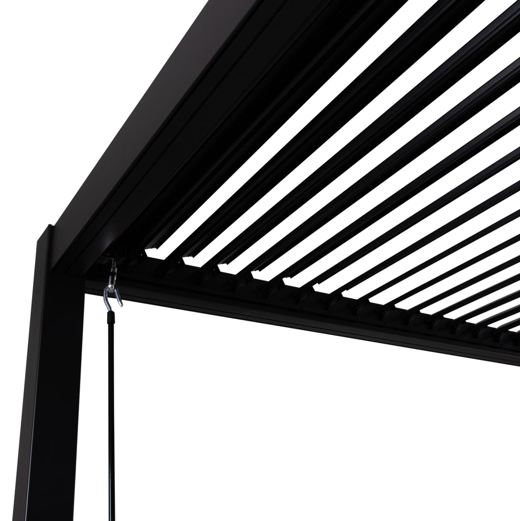 ΒΙΟΚΛΙΜΑΤΙΚΗ ΠΕΡΓΚΟΛΑ ΑΛΟΥΜΙΝΙΟΥ PREMIUM FRANIO HM6609.01 ΜΑΥΡΟ 300x300x240Υ