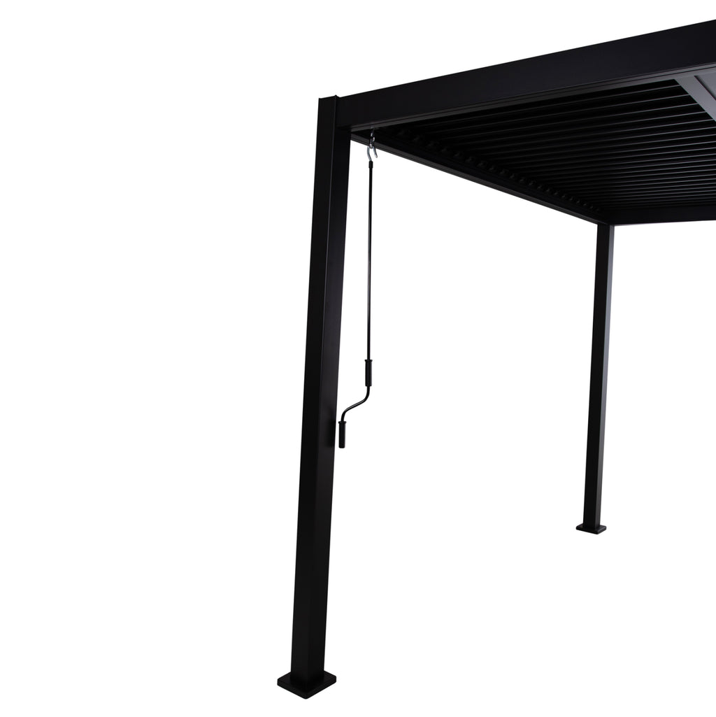 ΒΙΟΚΛΙΜΑΤΙΚΗ ΠΕΡΓΚΟΛΑ ΑΛΟΥΜΙΝΙΟΥ PREMIUM FRANIO HM6609.01 ΜΑΥΡΟ 300x300x240Υ