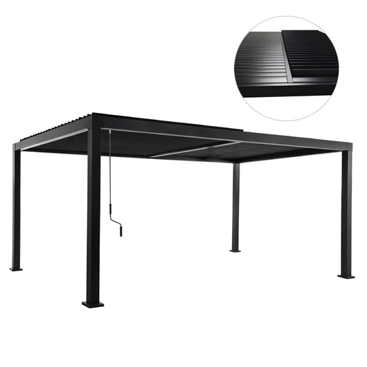 ΒΙΟΚΛΙΜΑΤΙΚΗ ΠΕΡΓΚΟΛΑ ΑΛΟΥΜΙΝΙΟΥ PREMIUM FRANIO HM6610.01 ΜΑΥΡΟ 300x400x240Υ