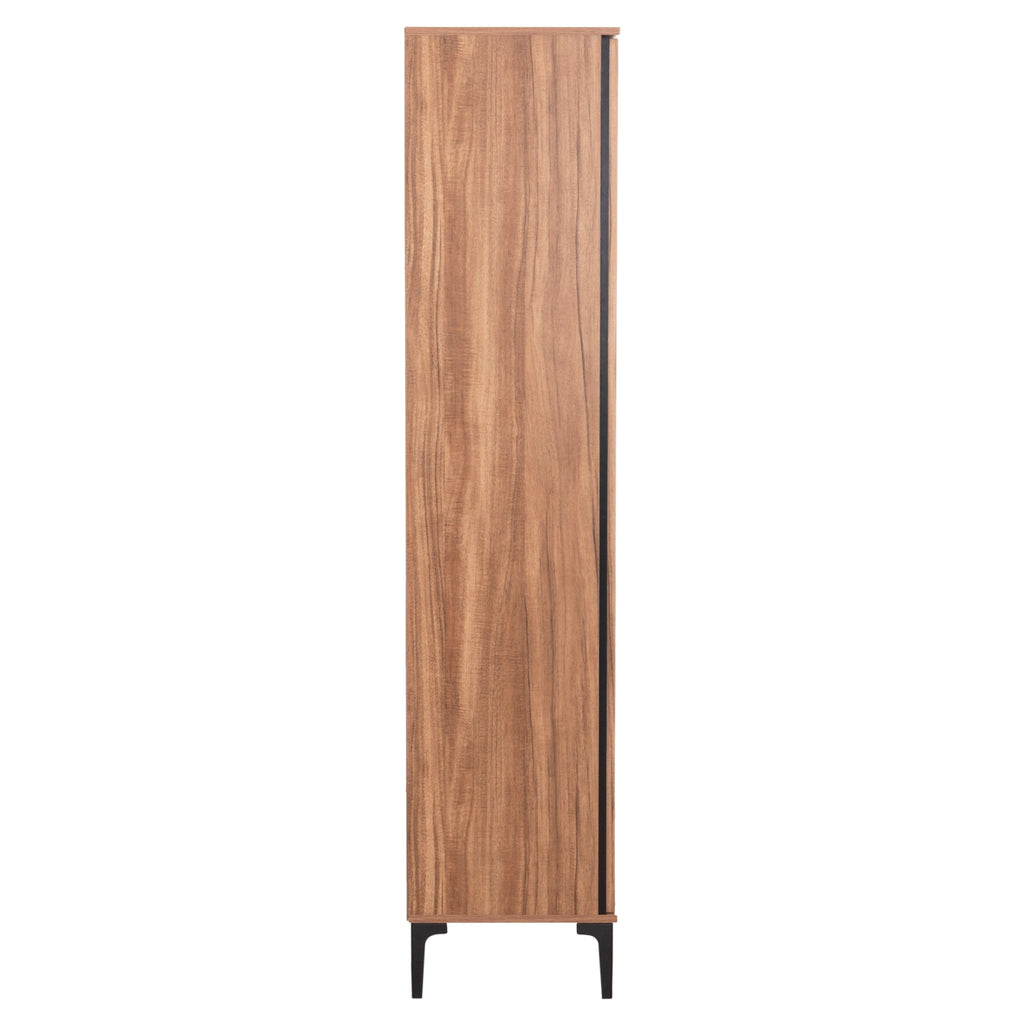 ΒΙΤΡΙΝΑ ΣΕΙΡΑ HARRY HM18011.01 ΜΕΛΑΜΙΝΗ ΣΚΟΥΡΟ ΦΥΣΙΚΟ ΞΥΛΟΥ-ΜΑΥΡΟ 90x40x185Υεκ.