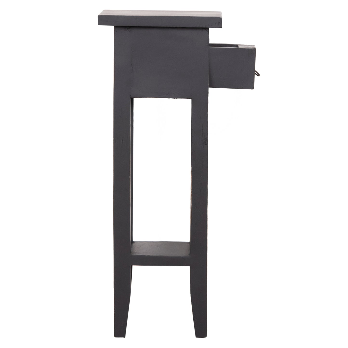 ΒΟΗΘΗΤΙΚΟ ΤΡΑΠΕΖΑΚΙ RAMU HM9484.02 ΑΠΟ ΜΑΟΝΙ ΞΥΛΟ ΜΑΥΡΟ ΜΕ ΣΥΡΤΑΡΑΚΙ 25x25x66,5Υεκ