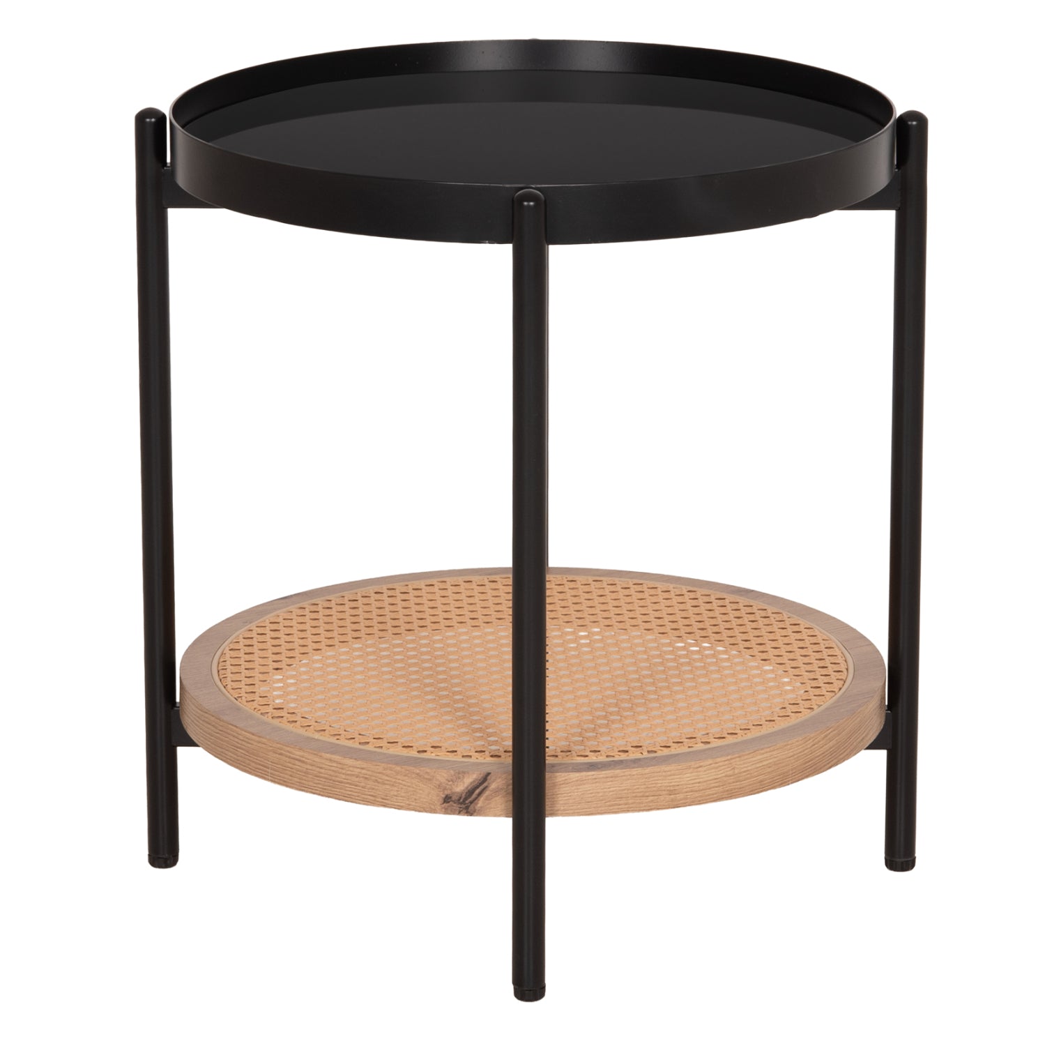 ΒΟΗΘΗΤΙΚΟ ΤΡΑΠΕΖΙ SEITZ HM18031 ΓΥΑΛΙ TOP-ΜΕΤΑΛΛΟ-RATTAN ΣΕ ΦΥΣΙΚΟ Φ50x56Υεκ.