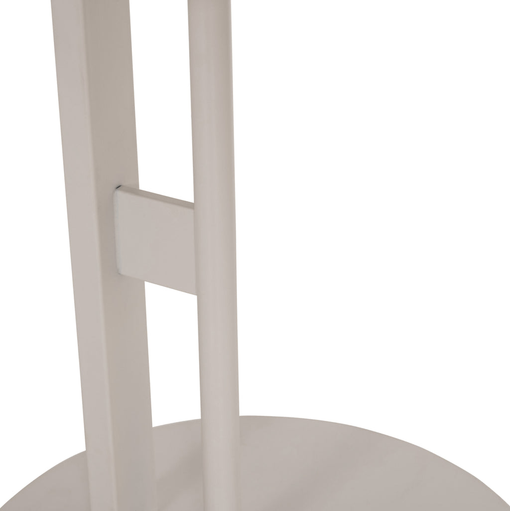 ΒΟΗΘΗΤΙΚΟ ΤΡΑΠΕΖΙ ΟΒΑΛ ALPER HM18328 MDF SONAMA--ΜΕΤΑΛΛΟ ΛΕΥΚΟ 50x50x51Υεκ.