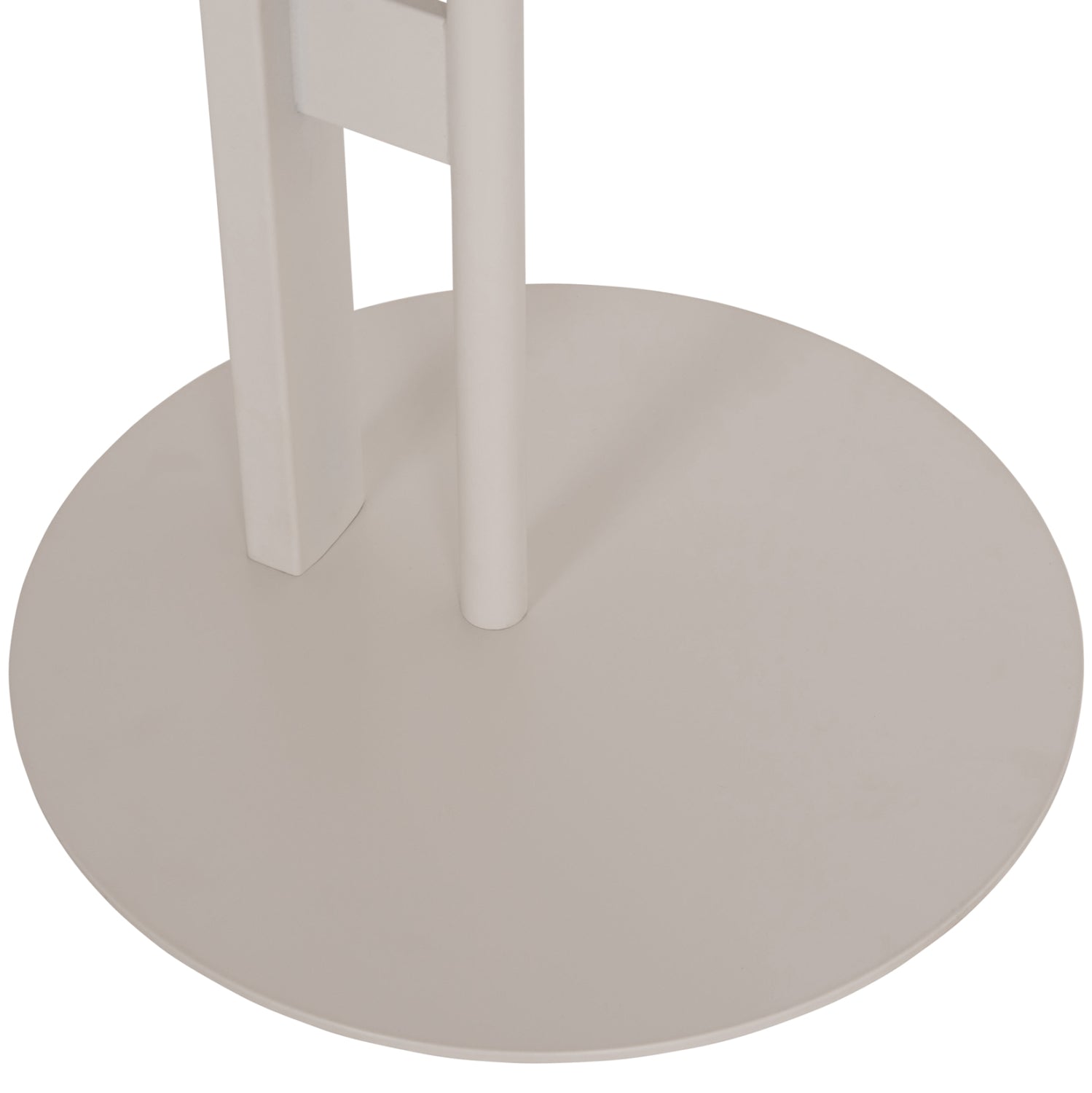 ΒΟΗΘΗΤΙΚΟ ΤΡΑΠΕΖΙ ΟΒΑΛ ALPER HM18328 MDF SONAMA--ΜΕΤΑΛΛΟ ΛΕΥΚΟ 50x50x51Υεκ.