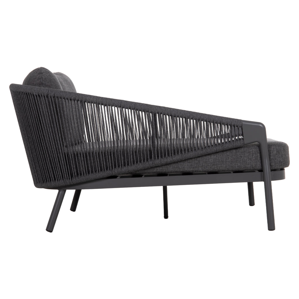 DAYBED ΣΕΙΡΑ XANTION ΗM6474.01 ΣΚΟΥΡΟ ΓΚΡΙ ΑΛΟΥΜΙΝΙΟ-ΣΧΟΙΝΙ-OLEFIN 157x147x88Υεκ