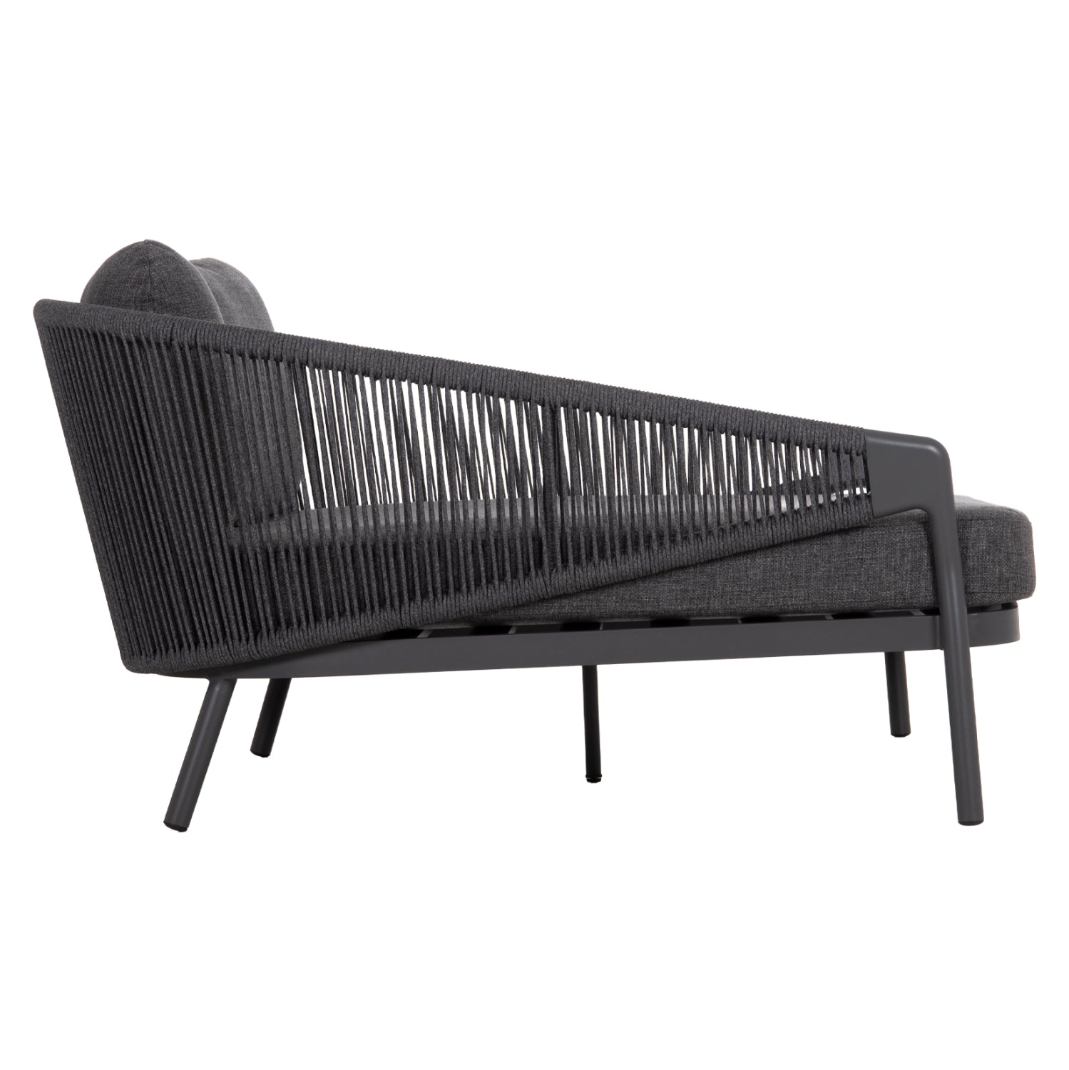 DAYBED ΣΕΙΡΑ XANTION ΗM6474.01 ΣΚΟΥΡΟ ΓΚΡΙ ΑΛΟΥΜΙΝΙΟ-ΣΧΟΙΝΙ-OLEFIN 157x147x88Υεκ