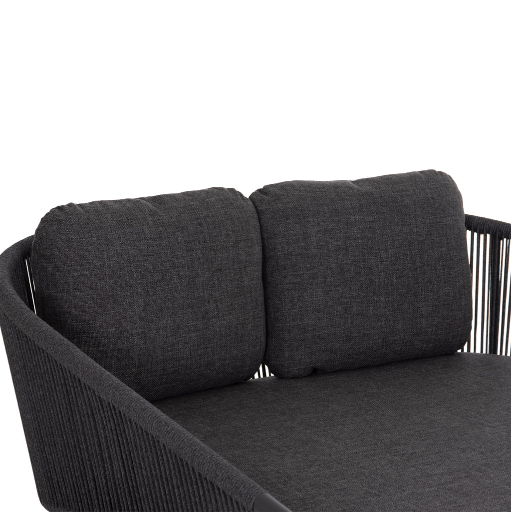 DAYBED ΣΕΙΡΑ XANTION ΗM6474.01 ΣΚΟΥΡΟ ΓΚΡΙ ΑΛΟΥΜΙΝΙΟ-ΣΧΟΙΝΙ-OLEFIN 157x147x88Υεκ