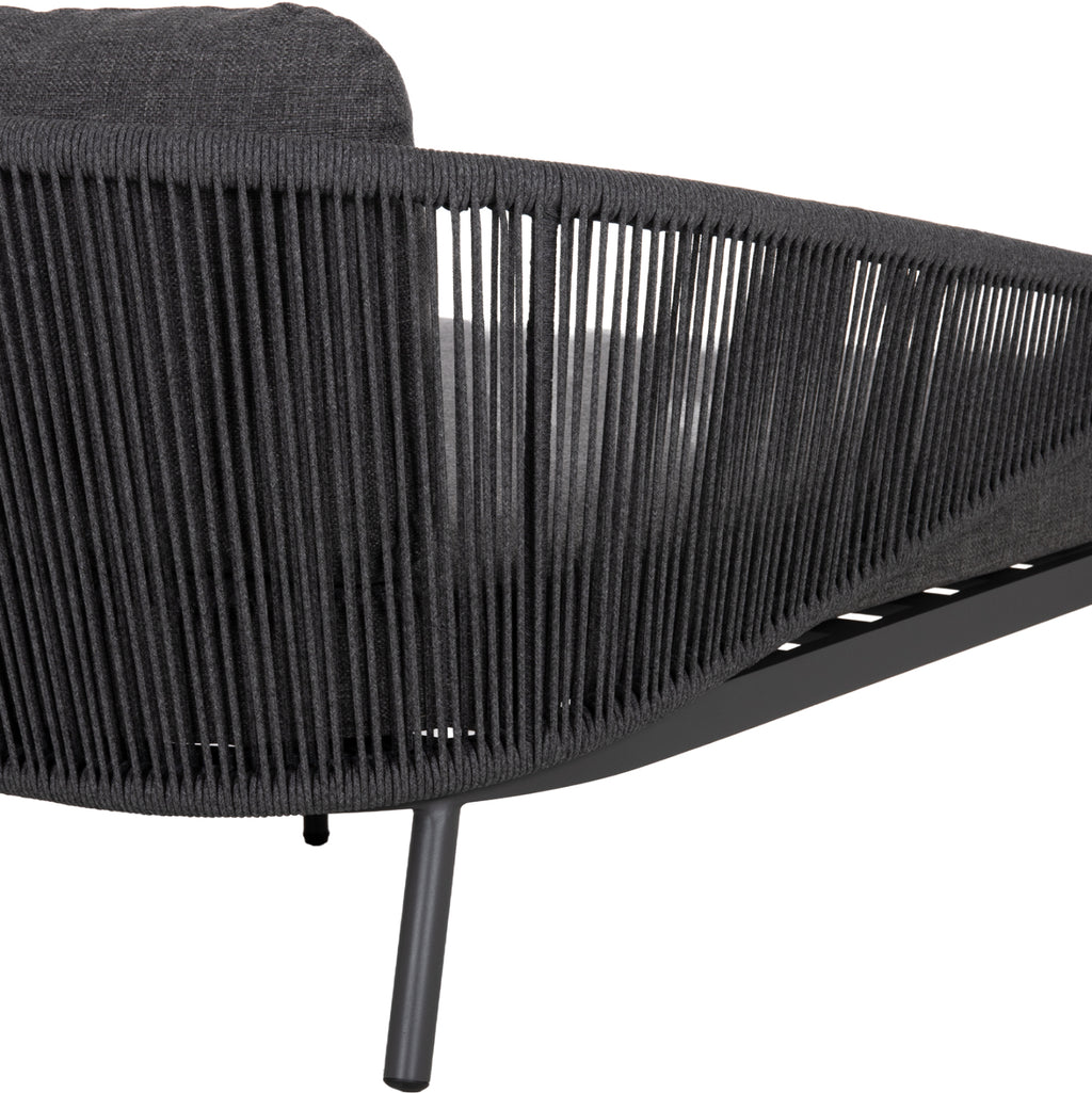DAYBED ΣΕΙΡΑ XANTION ΗM6474.01 ΣΚΟΥΡΟ ΓΚΡΙ ΑΛΟΥΜΙΝΙΟ-ΣΧΟΙΝΙ-OLEFIN 157x147x88Υεκ