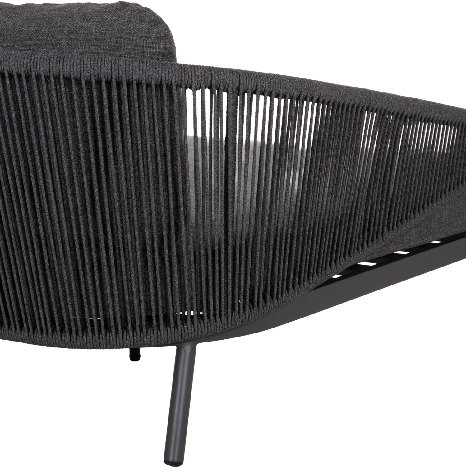 DAYBED ΣΕΙΡΑ XANTION ΗM6474.01 ΣΚΟΥΡΟ ΓΚΡΙ ΑΛΟΥΜΙΝΙΟ-ΣΧΟΙΝΙ-OLEFIN 157x147x88Υεκ