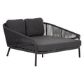 DAYBED ΣΕΙΡΑ XANTION ΗM6474.01 ΣΚΟΥΡΟ ΓΚΡΙ ΑΛΟΥΜΙΝΙΟ-ΣΧΟΙΝΙ-OLEFIN 157x147x88Υεκ