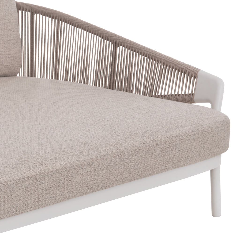 DAYBED ΣΕΙΡΑ XANTION HM6474.02 ΛΕΥΚΟ ΑΛΟΥΜΙΝΙΟ--ΣΧΟΙΝΙ--OLEFIN 157x147x88Υεκ