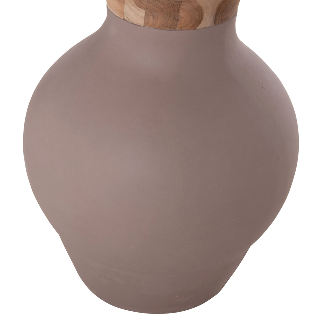 ΔΙΑΚΟΣΜΗΤΙΚΟ ΒΑΖΟ ΔΑΠΕΔΟΥ NEBULA HM4660.05M FIBER CEMENT TAUPE--ΞΥΛΟ ΤΕΑΚ Φ45x148Υεκ