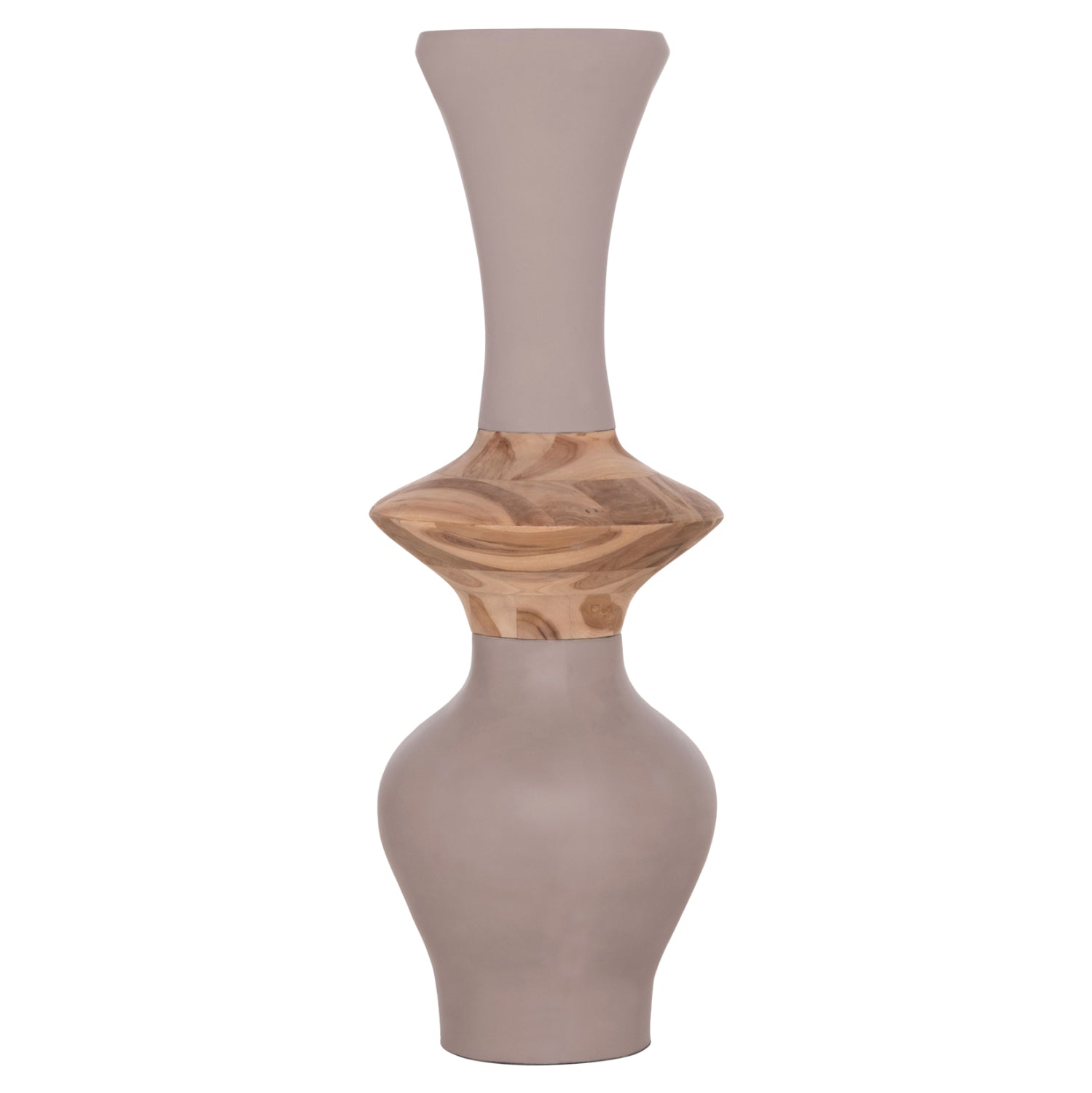 ΔΙΑΚΟΣΜΗΤΙΚΟ ΒΑΖΟ ΔΑΠΕΔΟΥ NEBULA HM4660.05S FIBER CEMENT TAUPE--ΞΥΛΟ ΤΕΑΚ Φ45x115Υεκ