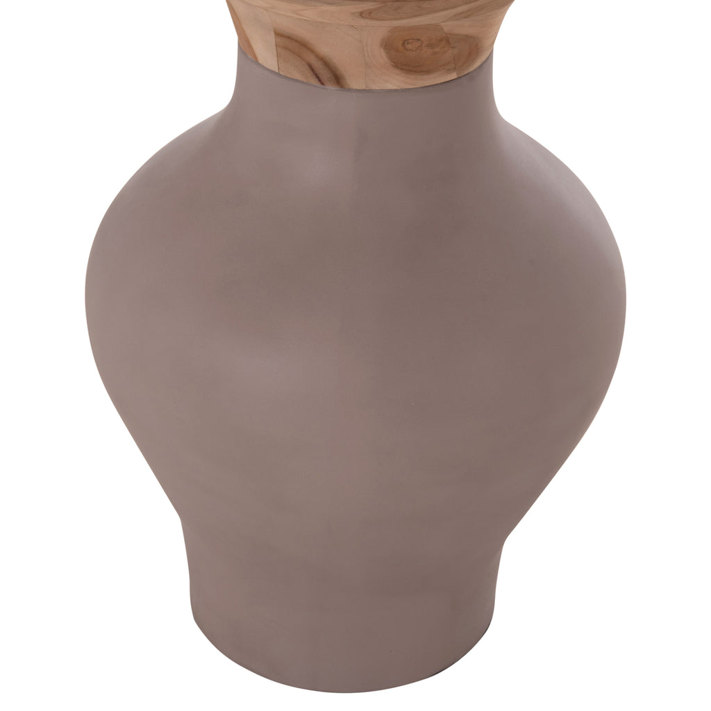 ΔΙΑΚΟΣΜΗΤΙΚΟ ΒΑΖΟ ΔΑΠΕΔΟΥ NEBULA HM4660.05S FIBER CEMENT TAUPE--ΞΥΛΟ ΤΕΑΚ Φ45x115Υεκ