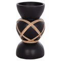 ΔΙΑΚΟΣΜΗΤΙΚΟ ΒΑΖΟ ΔΑΠΕΔΟΥ MAYNARD HM4672.01S TERRACOTTA ΜΑΥΡΟ-RATTAN Φ27.5x50Υ