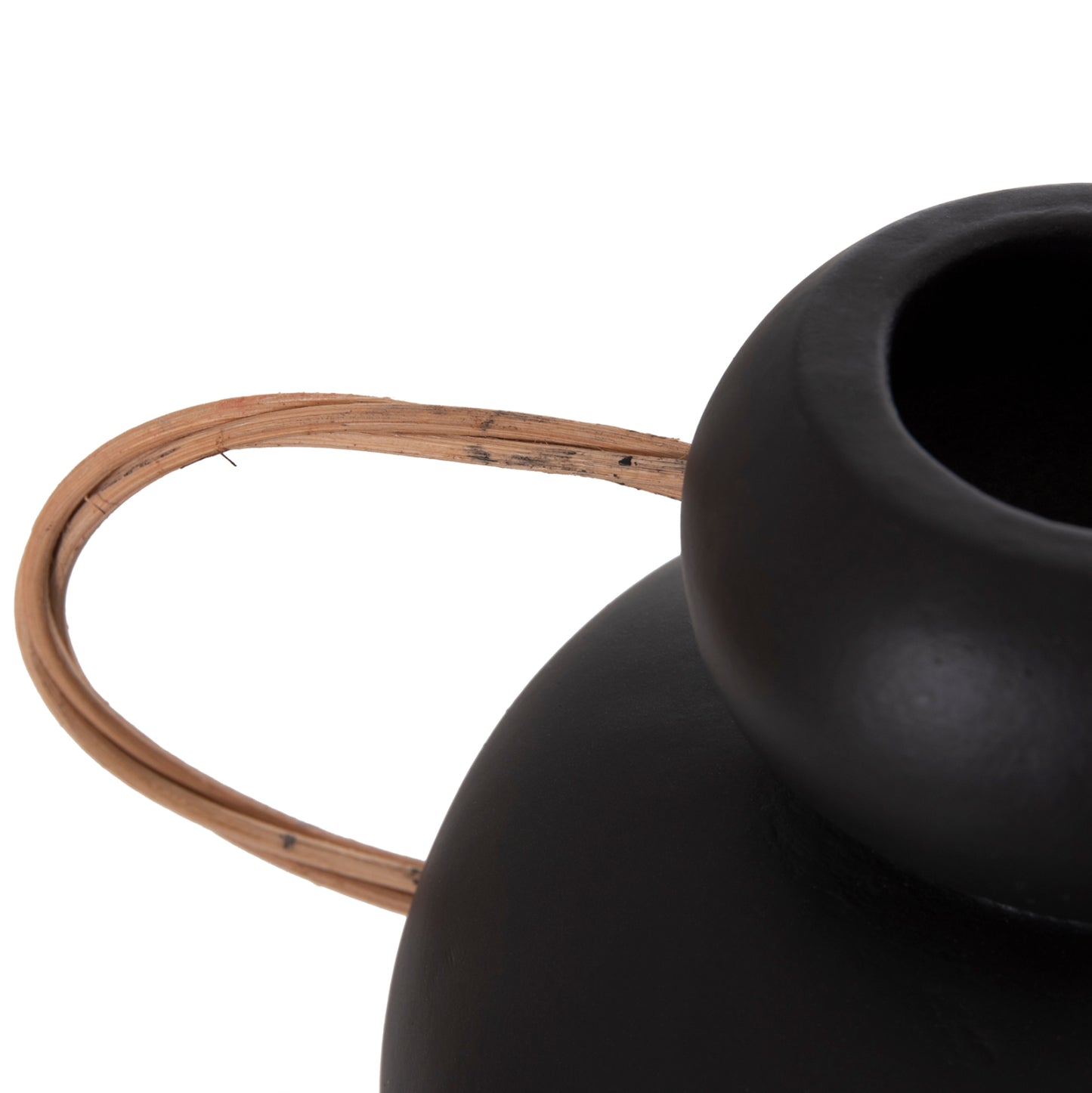 ΔΙΑΚΟΣΜΗΤΙΚΟ ΒΑΖΟ MIBO HM4688.01S ΤΕΡΑΚΟΤΑ ΜΑΥΡH--ΧΕΡΟΥΛΙΑ ΦΥΣΙΚΟ RATTAN 27x15x20Υεκ