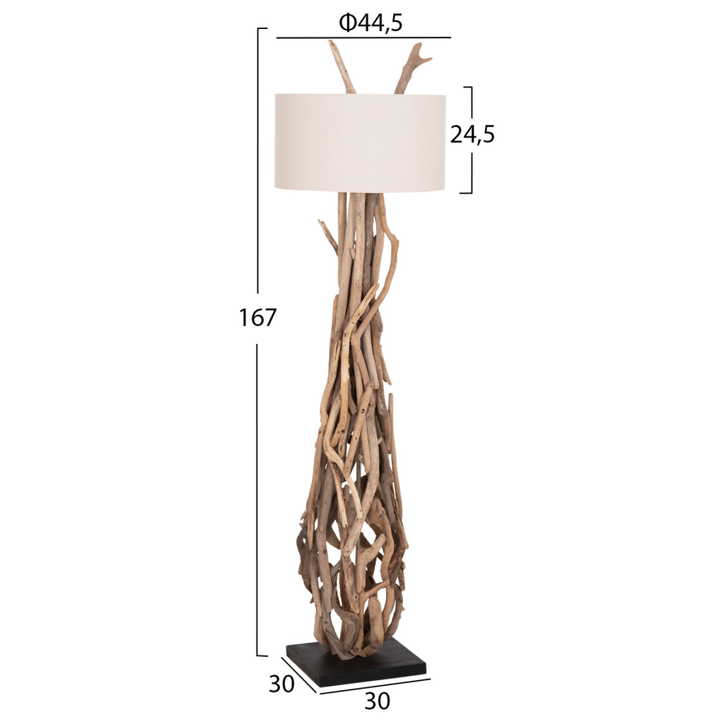 ΔΙΑΚΟΣΜΗΤΙΚΟ ΦΩΤΙΣΤΙΚΟ ΔΑΠΕΔΟΥ ALTAR HM4872 DRIFTWOOD--ΛΕΥΚΟ PVC Φ44.5x167Υεκ.