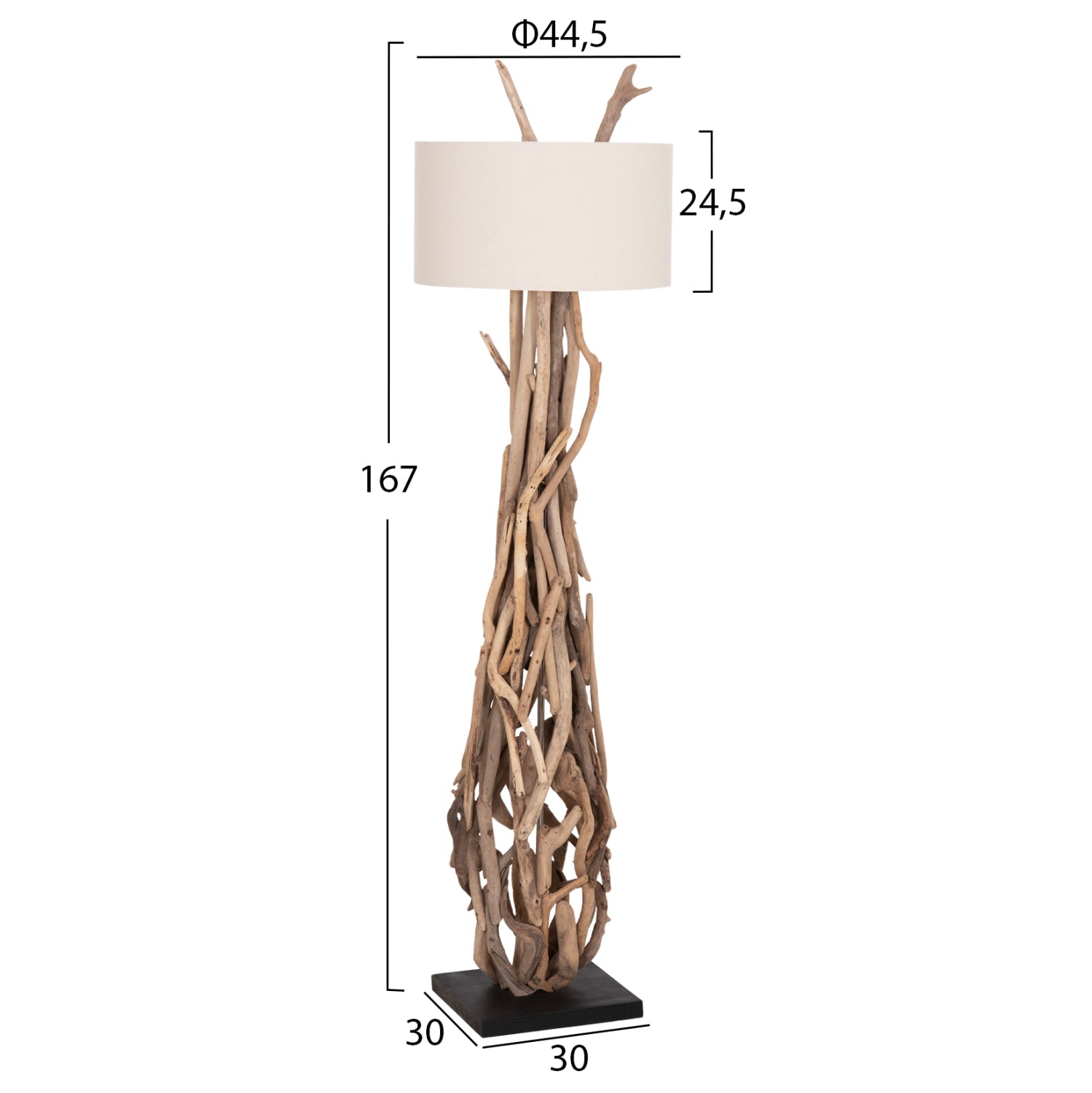 ΔΙΑΚΟΣΜΗΤΙΚΟ ΦΩΤΙΣΤΙΚΟ ΔΑΠΕΔΟΥ ALTAR HM4872 DRIFTWOOD--ΛΕΥΚΟ PVC Φ44.5x167Υεκ.
