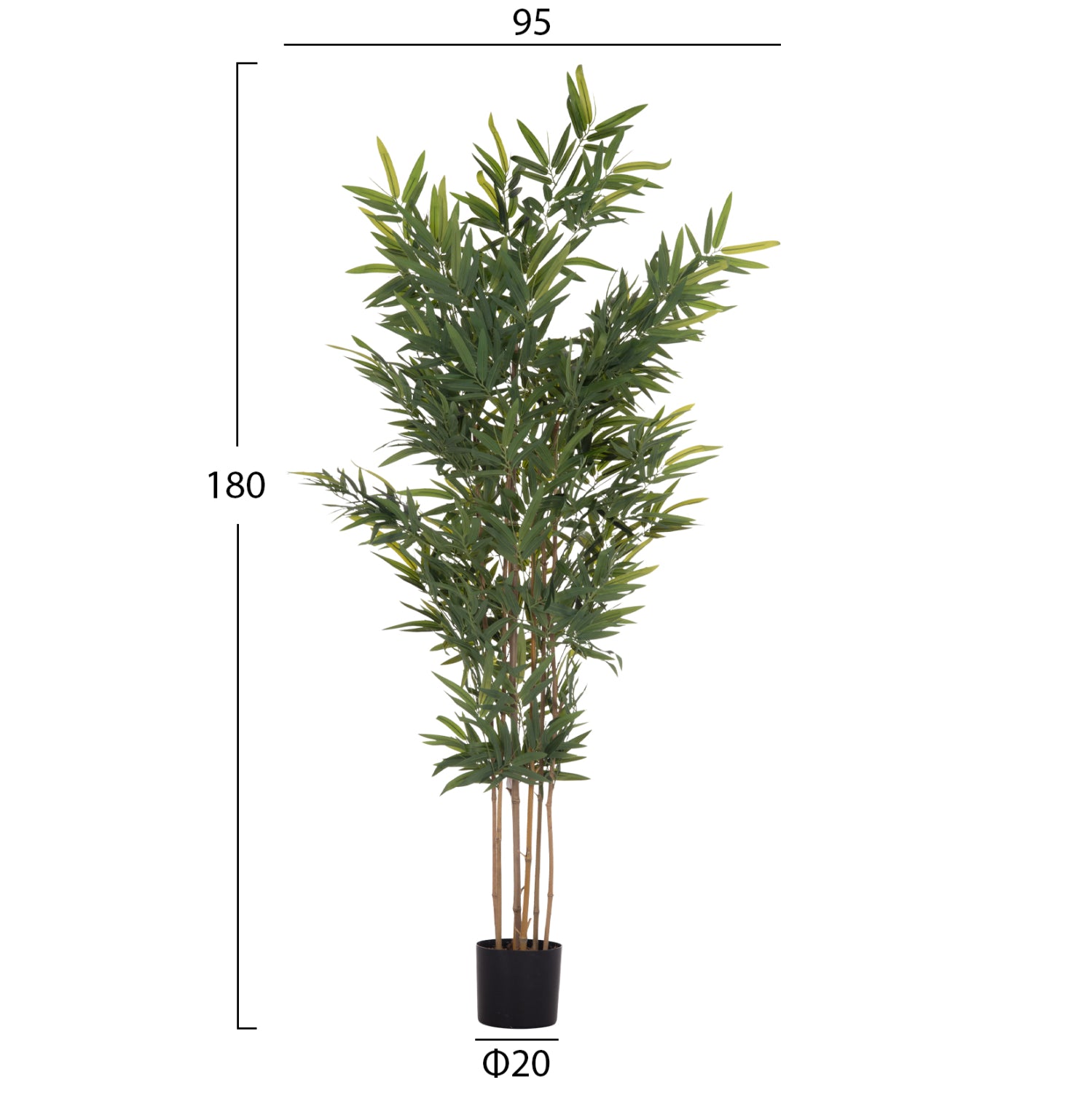 ΔΙΑΚΟΣΜΗΤΙΚΟ ΣΥΝΘΕΤΙΚΟ ΦΥΤΟ HM4736 BAMBOO ΣΕ ΓΛΑΣΤΡΑ 20x95x180Υεκ.