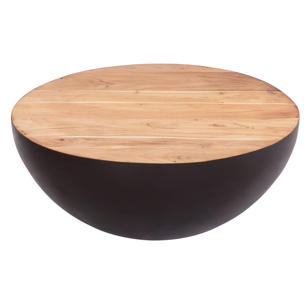 ΔΙΑΚΟΣΜΗΤΙΚΟ ΤΡΑΠΕΖΙ ΣΑΛΟΝΙΟΥ BOWL Φ89,5X39Yεκ. RUSTY ΜΕ ΞΥΛΟ ΑΚΑΚΙΑΣ HM8717.22