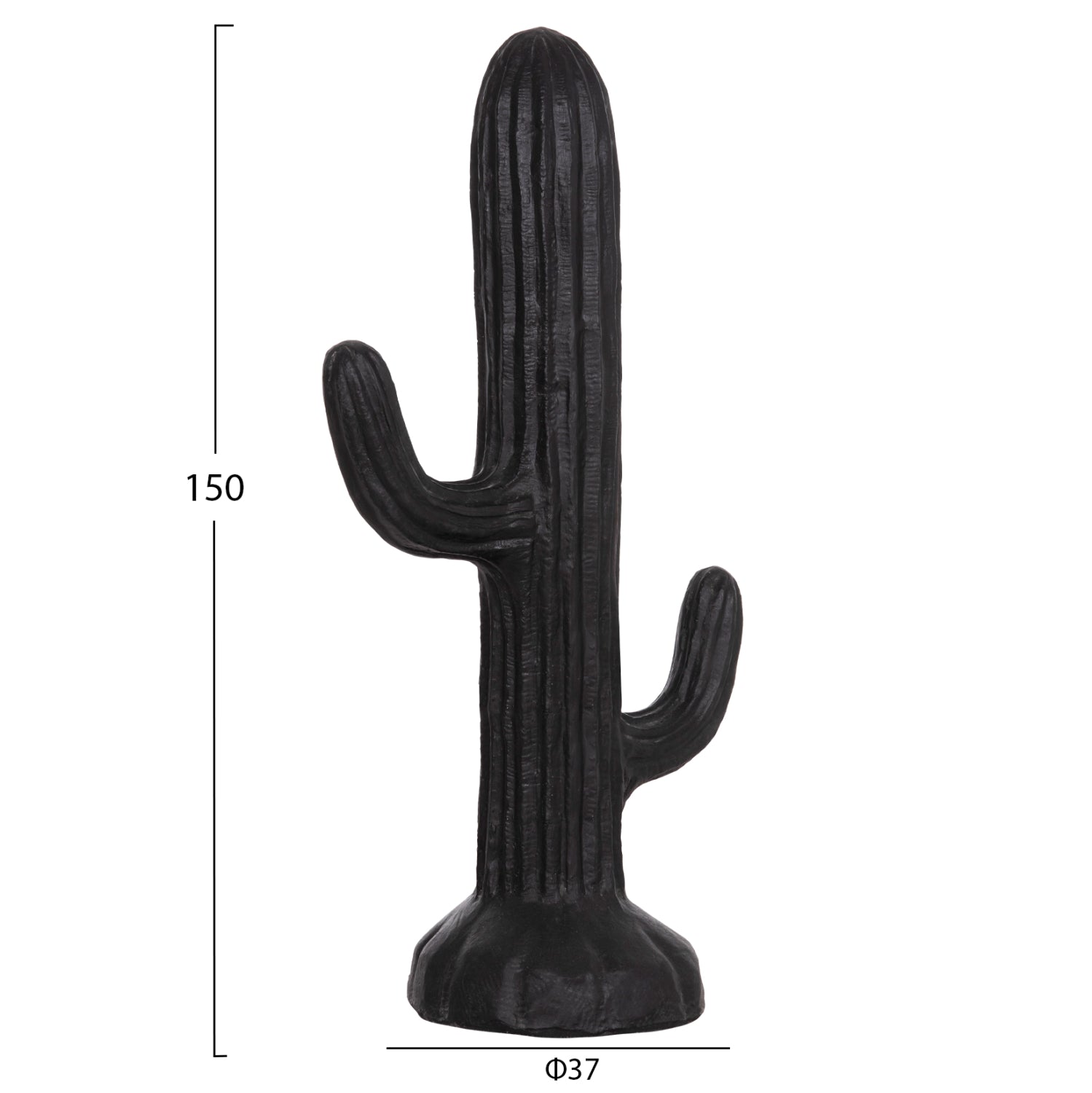 ΔΙΑΚΟΣΜΗΤΙΚΟΣ ΚΑΚΤΟΣ ΔΑΠΕΔΟΥ CACTUS HM4386.01L ΓΥΨΟΣ ΣΕ ΜΑΥΡΟ 63x37x150Υεκ.