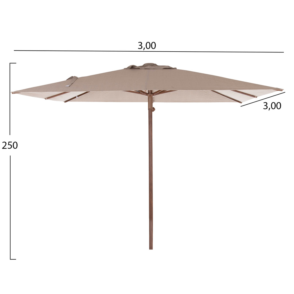 ΟΜΠΡΕΛΑ ΕΠΑΓΓΕΛΜΑΤΙΚΗ GLADELL 3X3m HM6604.02 ΜΠΕΖ ΠΑΝΙ-HEAT TRANSFER ΑΛΟΥΜΙΝΙΟ