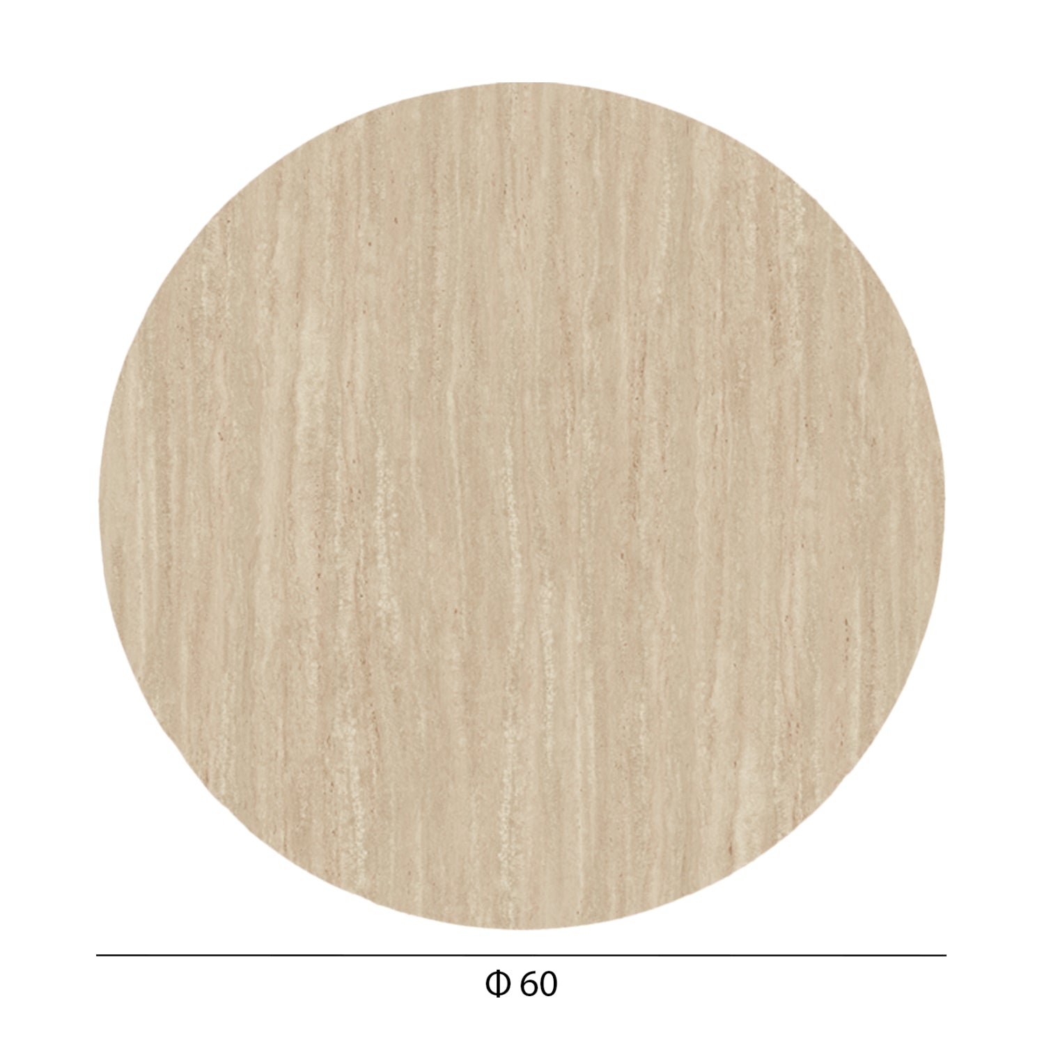 ΕΠΙΦΑΝΕΙΑ ΤΡΑΠΕΖΙΟΥ HPL ΣΤΡΟΓΓΥΛΗ HM5841.35 TRAVERTINE Φ60εκ.